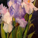 Iris Study 2, 9x12 in, oil on wood, black frame $325