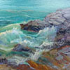 Monhegan Surf, 9 x 12 in, oil on wood